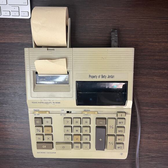 Texas Instruments Other - Texas Instruments TI-5130 Printing Calculator Vintage Desktop Tested Powers On